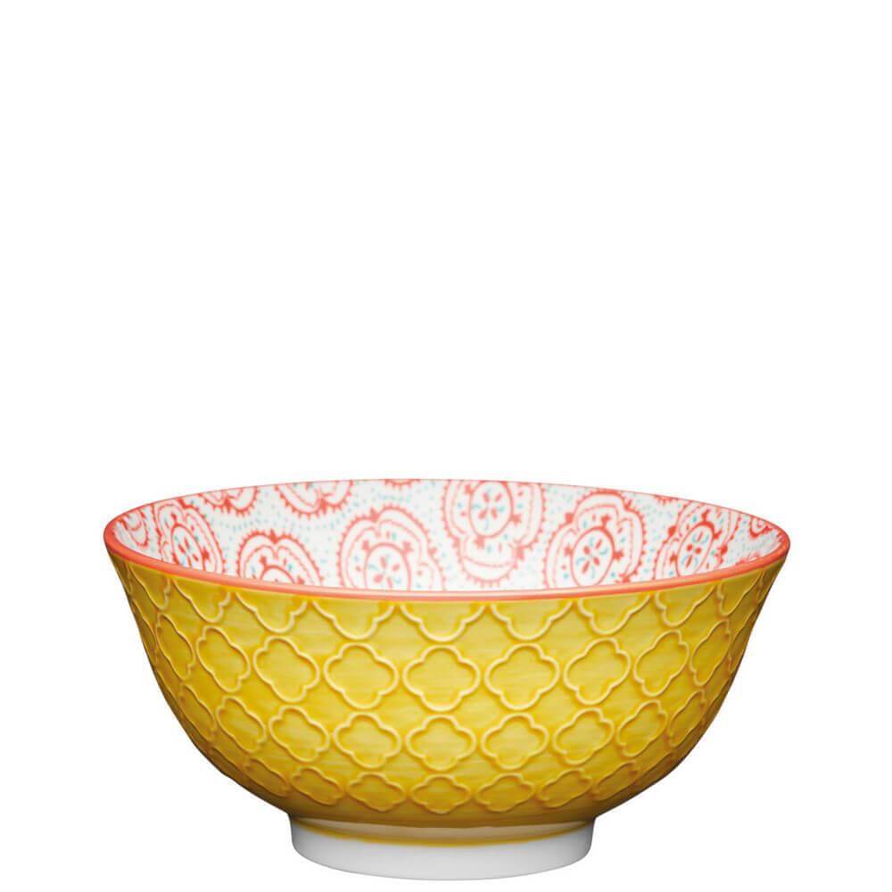 KitchenCraft Bright Yellow Floral Multi Use Bowl